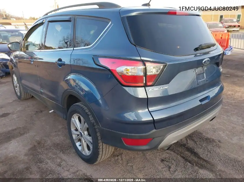 1FMCU9GD4JUC80249 2018 Ford Escape Se