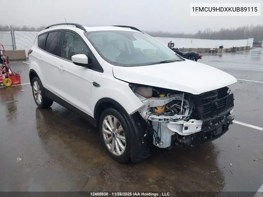 1FMCU9HDXKUB89115 2019 Ford Escape Sel