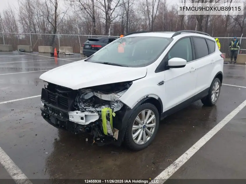 1FMCU9HDXKUB89115 2019 Ford Escape Sel