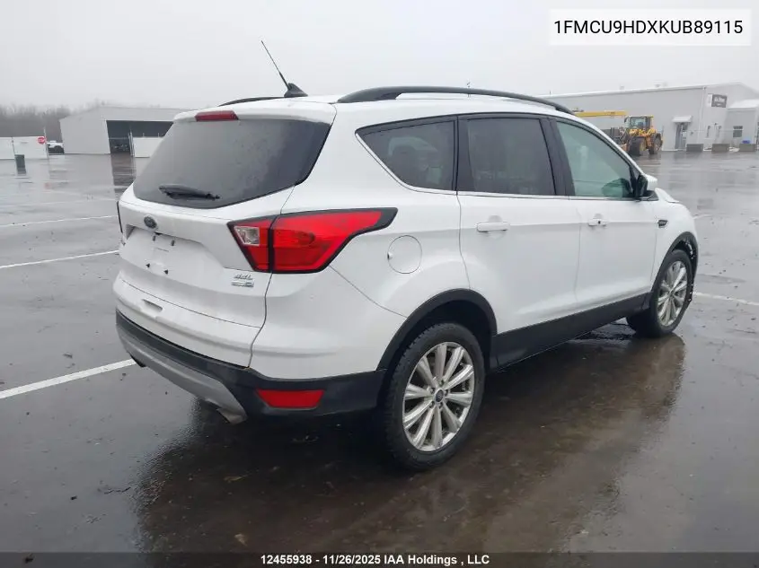 1FMCU9HDXKUB89115 2019 Ford Escape Sel