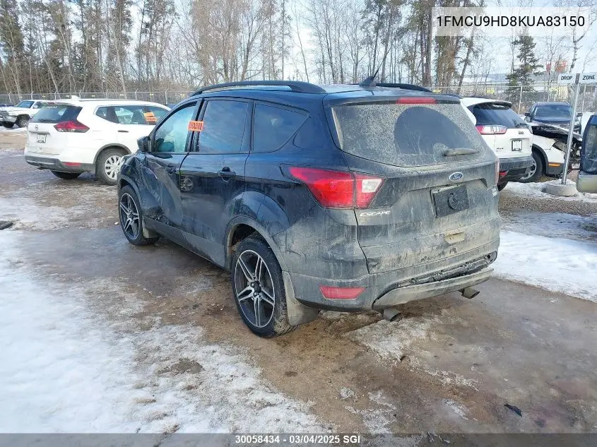 1FMCU9HD8KUA83150 2019 Ford Escape Sel