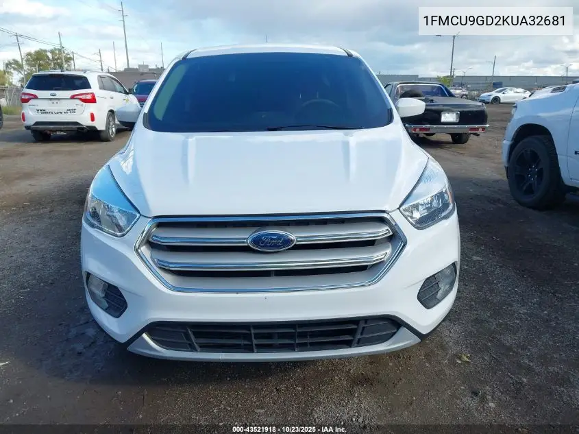 1FMCU9GD2KUA32681 2019 Ford Escape Se