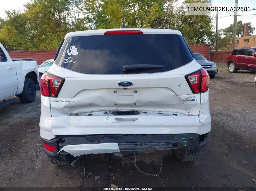 1FMCU9GD2KUA32681 2019 Ford Escape Se
