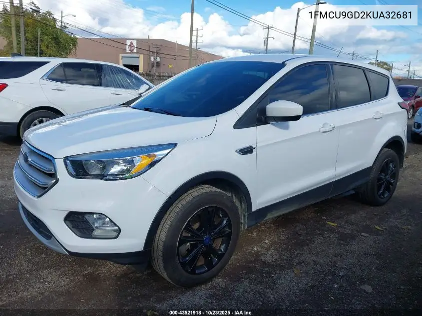 1FMCU9GD2KUA32681 2019 Ford Escape Se