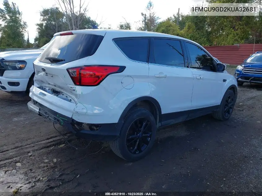 1FMCU9GD2KUA32681 2019 Ford Escape Se
