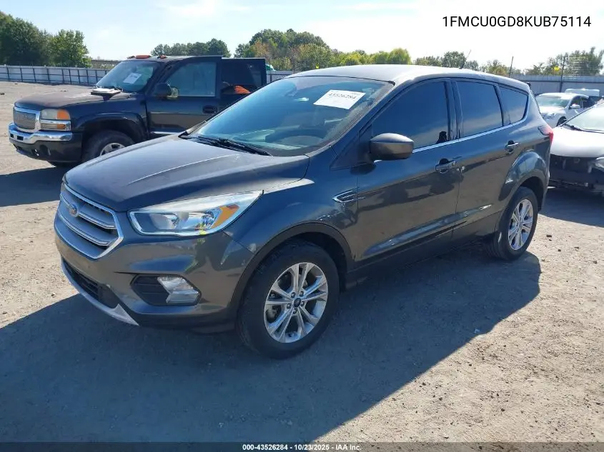 1FMCU0GD8KUB75114 2019 Ford Escape Se