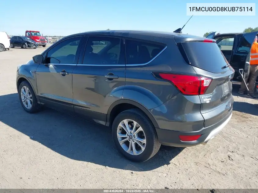 1FMCU0GD8KUB75114 2019 Ford Escape Se