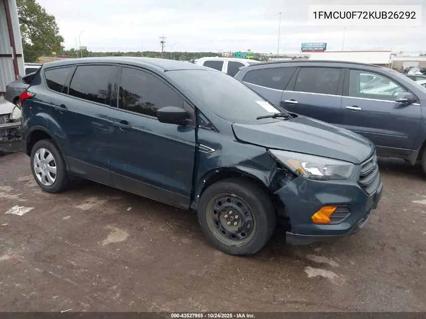 1FMCU0F72KUB26292 2019 Ford Escape S