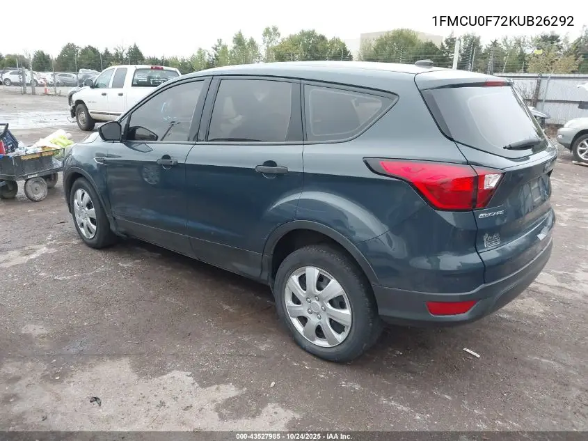 1FMCU0F72KUB26292 2019 Ford Escape S
