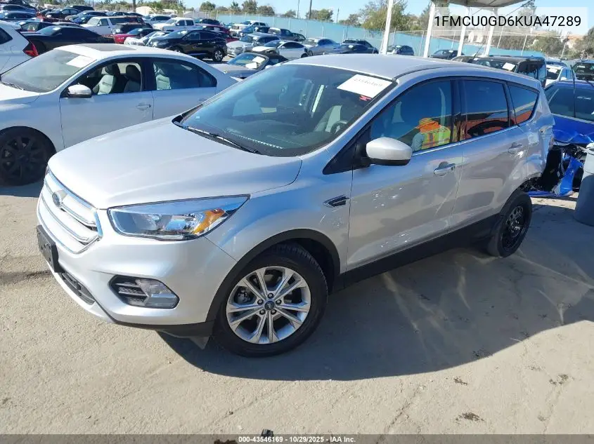 1FMCU0GD6KUA47289 2019 Ford Escape Se