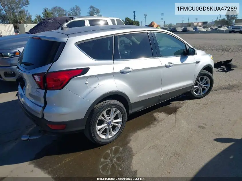 1FMCU0GD6KUA47289 2019 Ford Escape Se