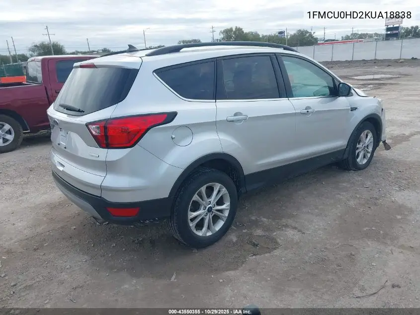 1FMCU0HD2KUA18838 2019 Ford Escape Sel