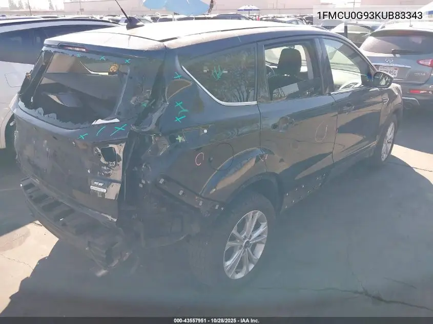 1FMCU0G93KUB83343 2019 Ford Escape Se