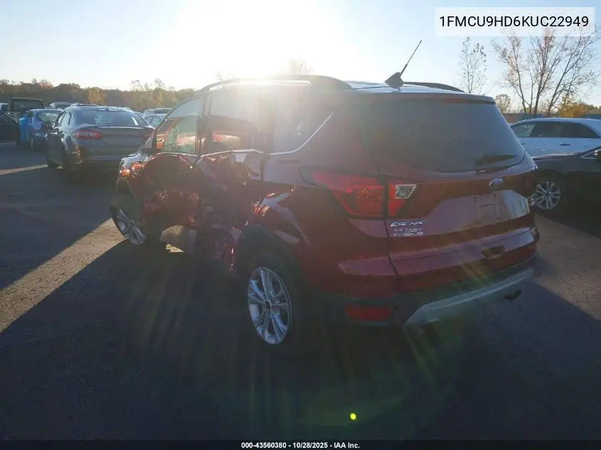 1FMCU9HD6KUC22949 2019 Ford Escape Sel