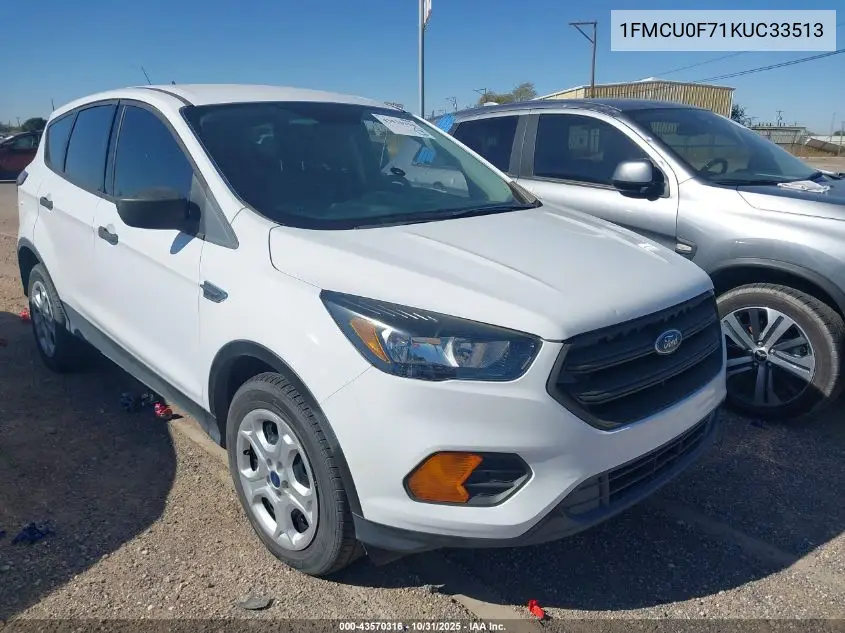 1FMCU0F71KUC33513 2019 Ford Escape S