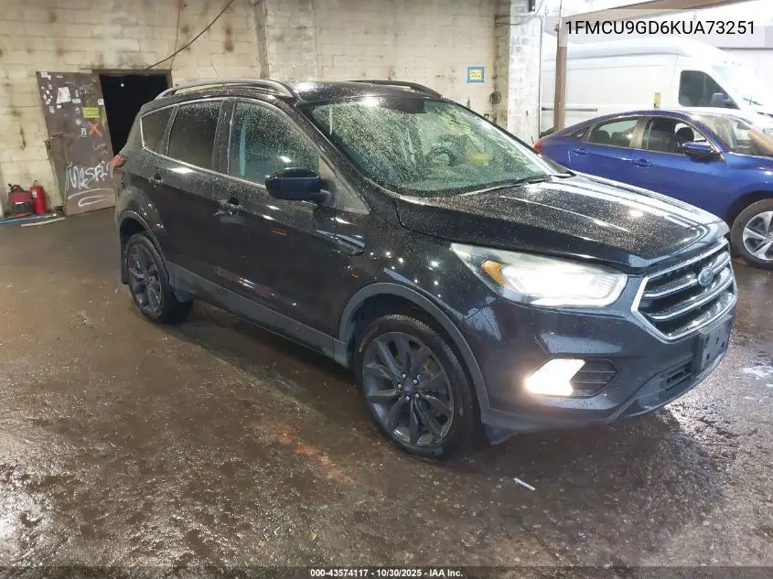1FMCU9GD6KUA73251 2019 Ford Escape Se