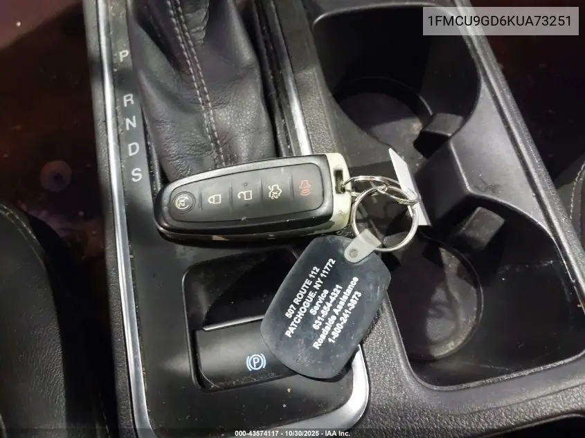 1FMCU9GD6KUA73251 2019 Ford Escape Se