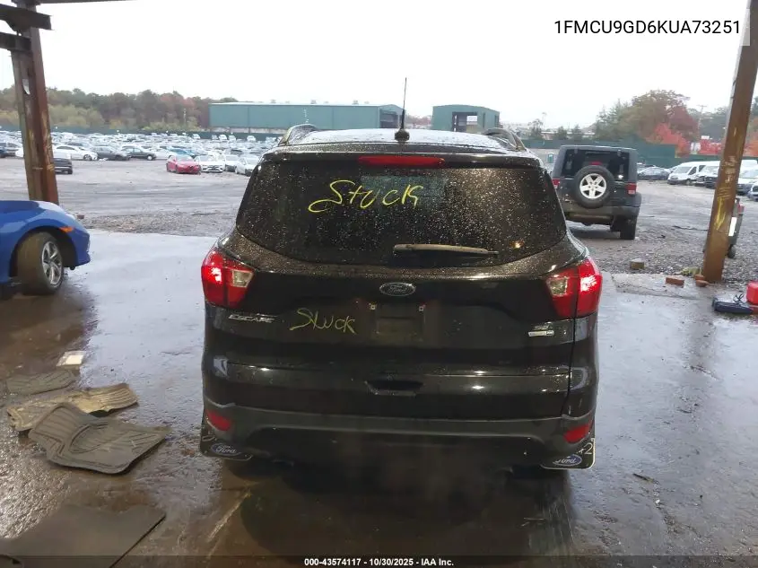 1FMCU9GD6KUA73251 2019 Ford Escape Se