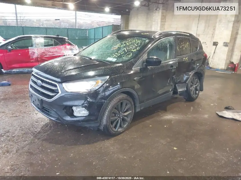 1FMCU9GD6KUA73251 2019 Ford Escape Se