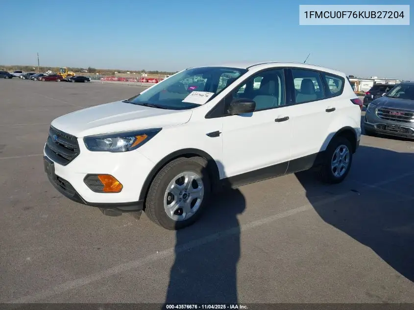 1FMCU0F76KUB27204 2019 Ford Escape S