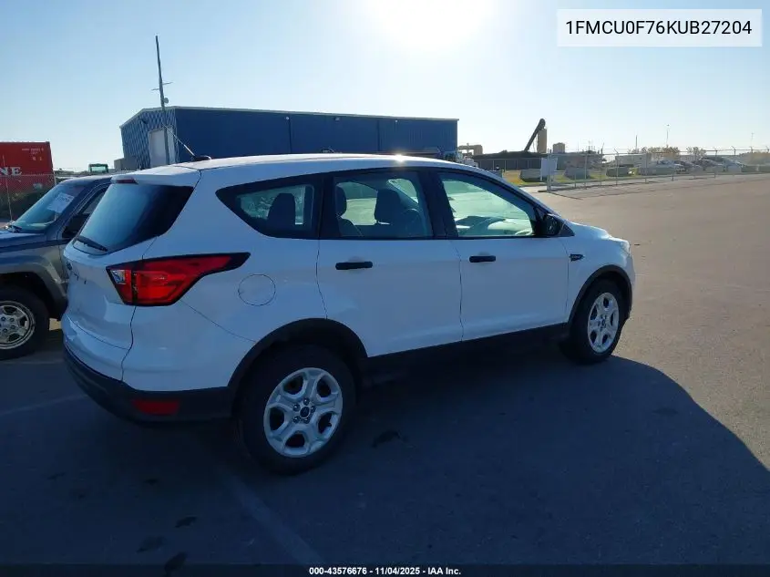 1FMCU0F76KUB27204 2019 Ford Escape S