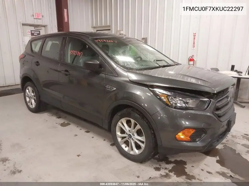 1FMCU0F7XKUC22297 2019 Ford Escape S