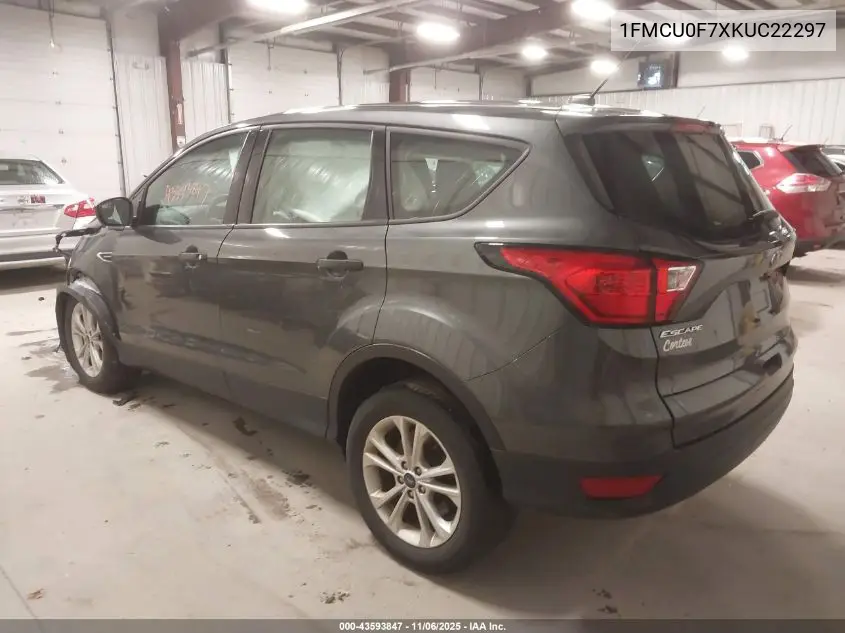 1FMCU0F7XKUC22297 2019 Ford Escape S