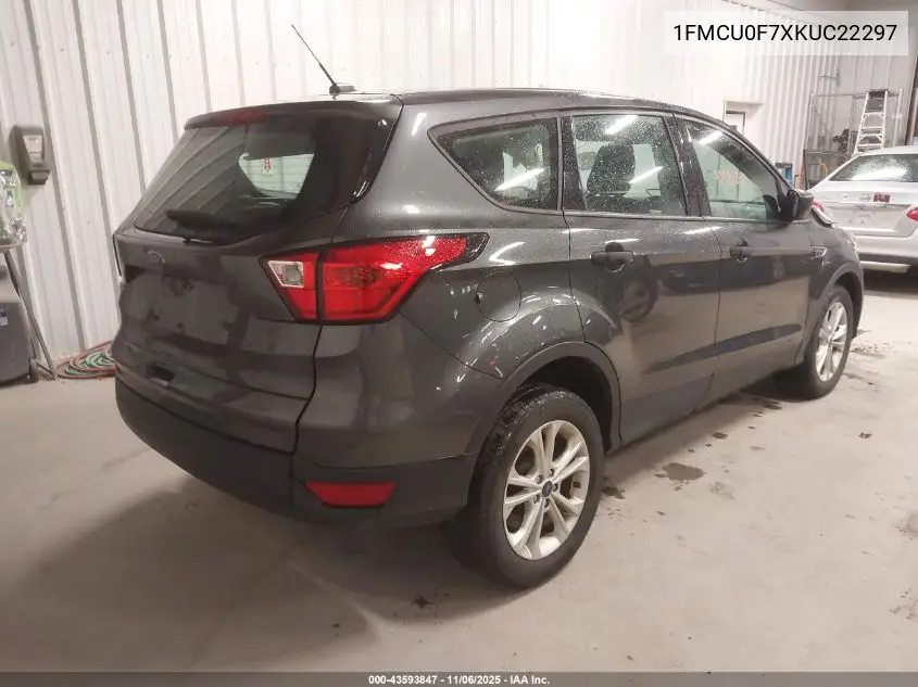 1FMCU0F7XKUC22297 2019 Ford Escape S