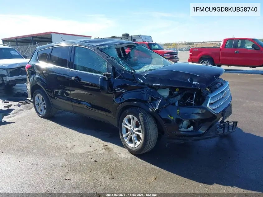 1FMCU9GD8KUB58740 2019 Ford Escape Se
