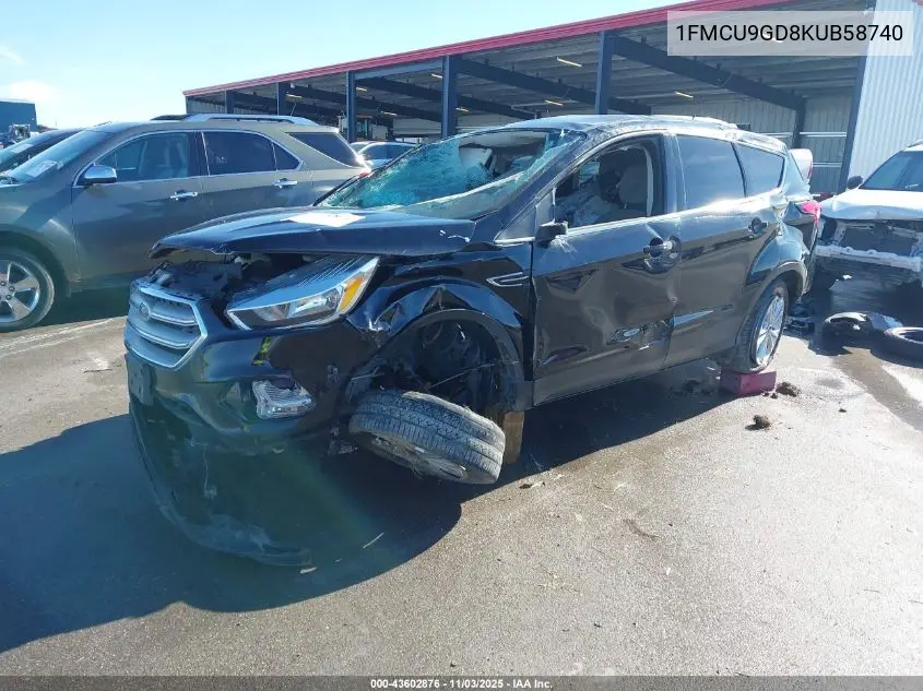 1FMCU9GD8KUB58740 2019 Ford Escape Se