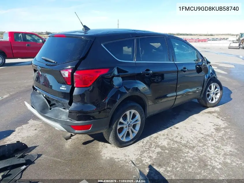 1FMCU9GD8KUB58740 2019 Ford Escape Se