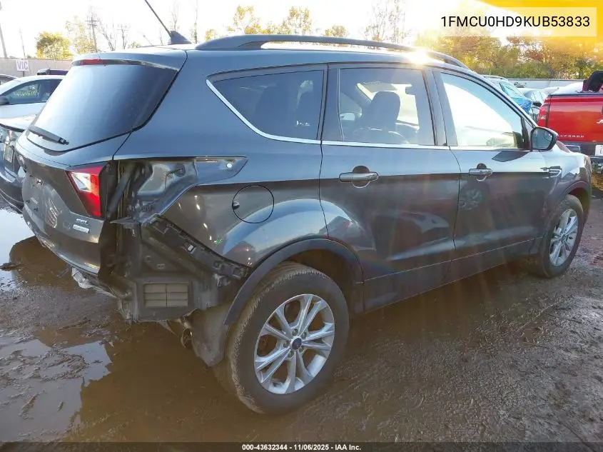 1FMCU0HD9KUB53833 2019 Ford Escape Sel