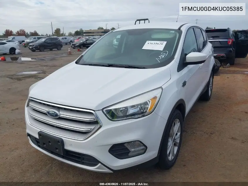 1FMCU0GD4KUC05385 2019 Ford Escape Se