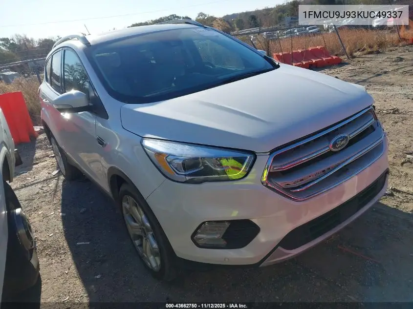 1FMCU9J93KUC49337 2019 Ford Escape Titanium
