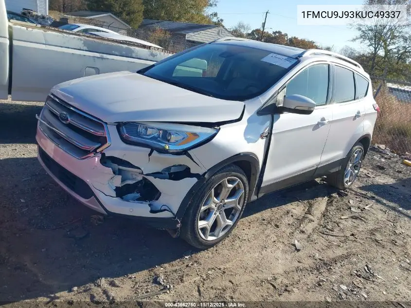 1FMCU9J93KUC49337 2019 Ford Escape Titanium