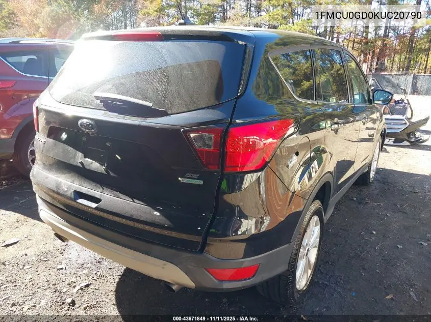 1FMCU0GD0KUC20790 2019 Ford Escape Se
