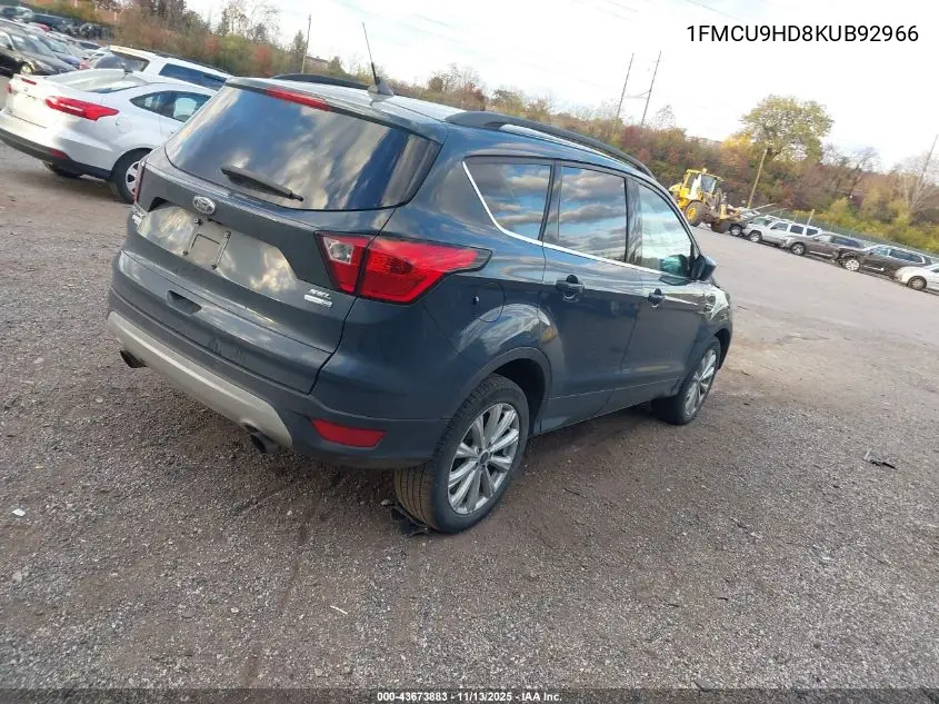 1FMCU9HD8KUB92966 2019 Ford Escape Sel