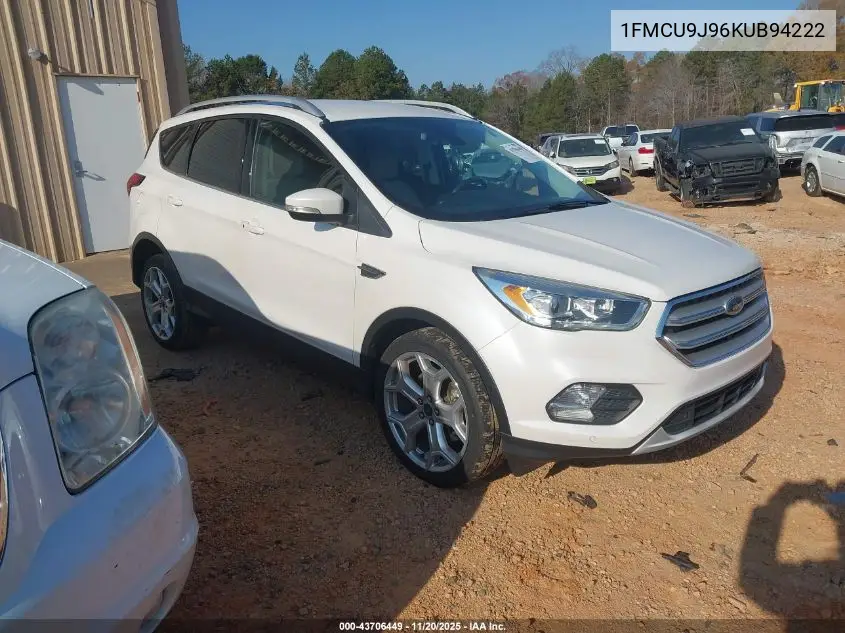 1FMCU9J96KUB94222 2019 Ford Escape Titanium