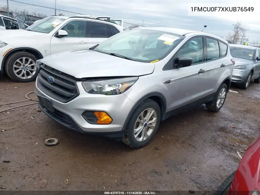 1FMCU0F7XKUB76549 2019 Ford Escape S