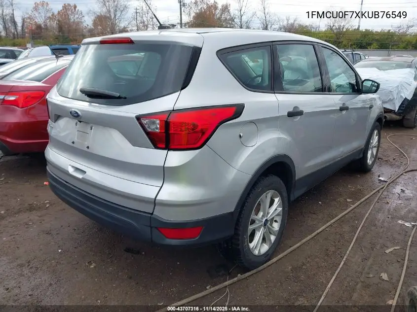 1FMCU0F7XKUB76549 2019 Ford Escape S