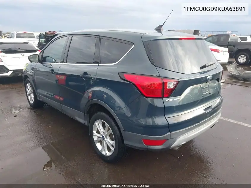 1FMCU0GD9KUA63891 2019 Ford Escape Se