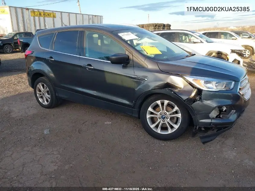 1FMCU0GD2KUA25385 2019 Ford Escape Se