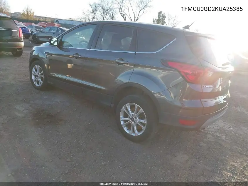 1FMCU0GD2KUA25385 2019 Ford Escape Se