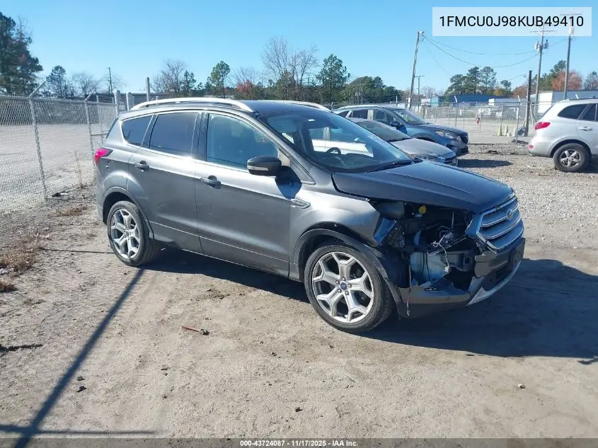 1FMCU0J98KUB49410 2019 Ford Escape Titanium