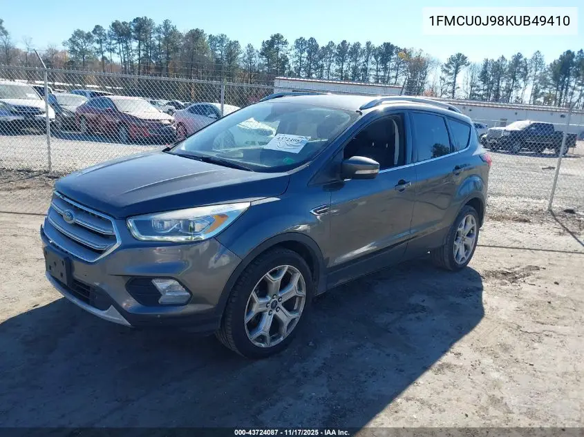 1FMCU0J98KUB49410 2019 Ford Escape Titanium