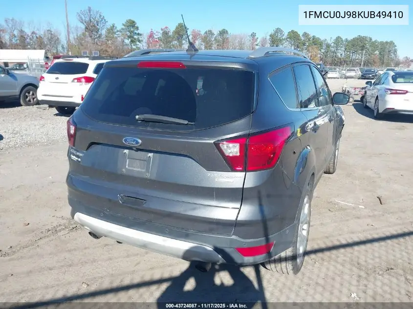 1FMCU0J98KUB49410 2019 Ford Escape Titanium