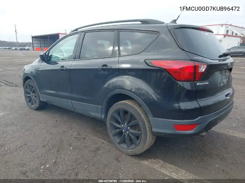 1FMCU0GD7KUB96472 2019 Ford Escape Se