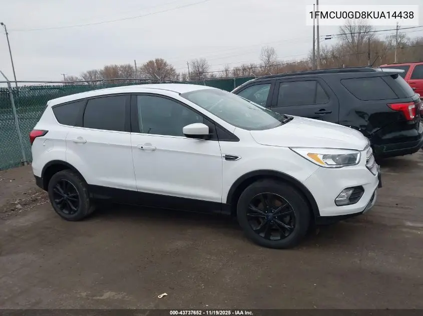 1FMCU0GD8KUA14438 2019 Ford Escape Se