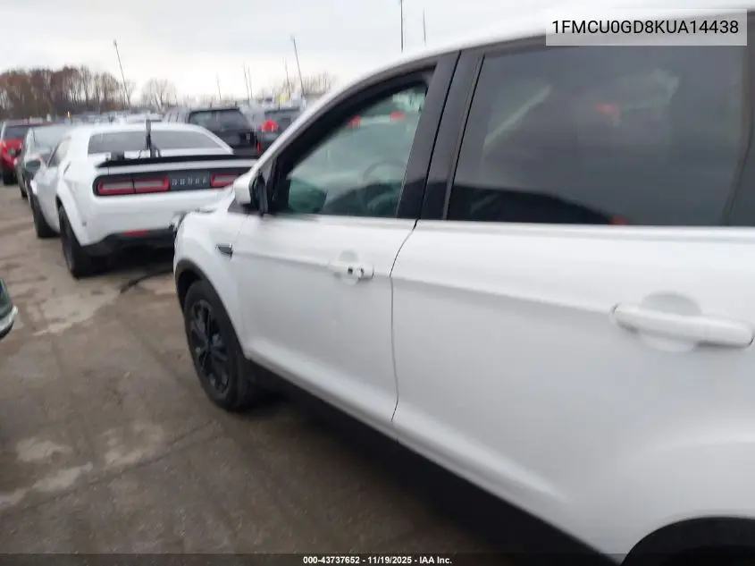 1FMCU0GD8KUA14438 2019 Ford Escape Se