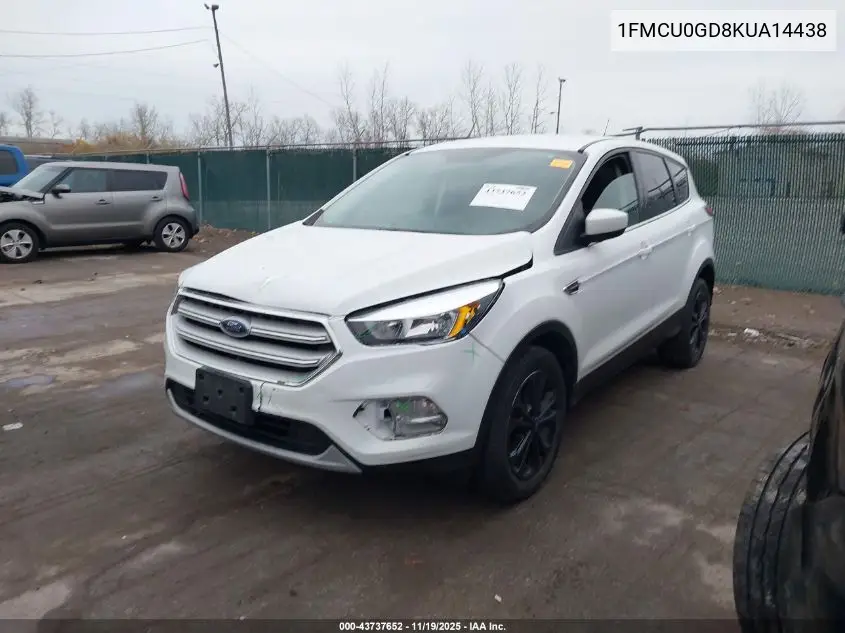 1FMCU0GD8KUA14438 2019 Ford Escape Se